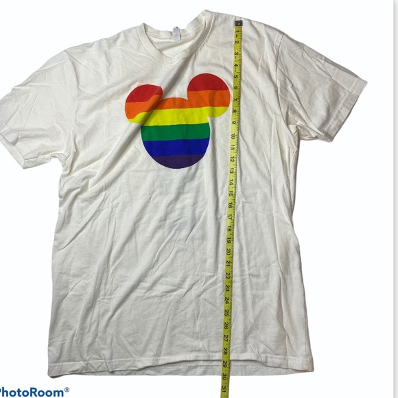 Disney Pride Mickey Rainbow T Shirt W/Sponsors XL - Picture 4 of 9